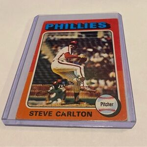 Steve Carlton 1975 Topps Baseball Card #185 Vintage Collectible
